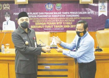 Pemkab Tangerang Raih Penghargaan WTP Kemenkeu
