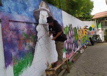 Kampung Lorong Anggur di Karawaci Tangerang Semakin Dipercantik dengan Mural