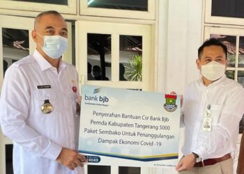 Bank BJB Serahkan 5.000 Paket Sembako ke Pemkab Tangerang