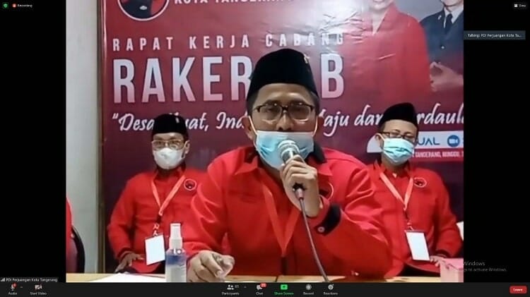 PDIP Kota Tangerang Gelar Rakercab Virtual, “Banteng” Diminta Tak Terlena Survei