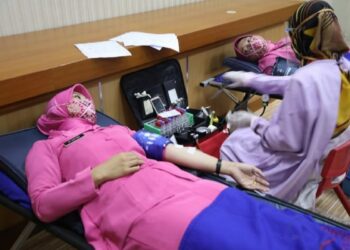 Sambut Hari Bhayangkara ke-75, Polresta Tangerang Gelar Donor Darah