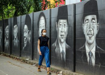 Potret Mural Bertema Presiden RI dan Pahlawan Nasional di Jalanan Cipondoh