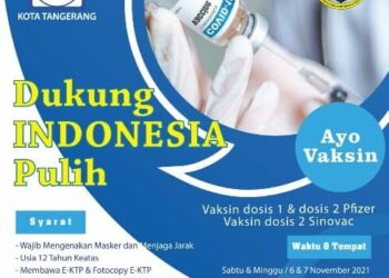 Vaksinasi di Disnaker Kota Tangerang, 1.000 Orang Pertama Dapat Undian Doorprize