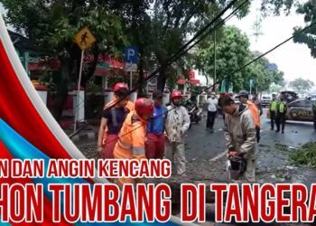 Video Dahsyatnya Angin Kencang di Kota Tangerang