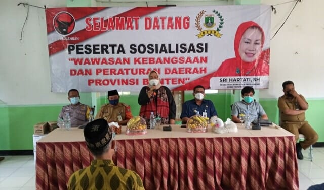 Gelar Wawasan Kebangsaan, Anggota DPRD Banten Ajak Masyarakat Cimone Jaya Jaga Nasionalisme
