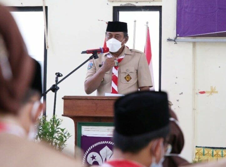 Wakil Bupati Serang, Pandji Tirtayasa, saat sambutan di kegiatan pramuka, belum lama ini. (ISTIMEWA)