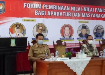 Forum pembinaan nilai-nilai pancasila, di lingkungan Pemkab Serang, Senin (28/3/2022). (ISTIMEWA)