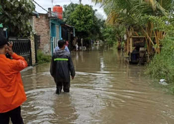 Sebanyak 8 Kecamatan di Kabupaten Serang, tergenang banjir, Selasa (1/3/2022). Ketinggian rata-rata, antara 30 Cm sampai 50 Cm. (ISTIMEWA)