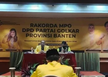 DPD Partai Golkar gelar Rakorda Bidang Media dan Penggalangan Opini (MPO), di salah satu hotel di Anyer, Kamis (31/3/2022). (ISTIMEWA)