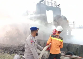 Kapal Terbakar di Bojonegara Kabupaten Serang, Polda Banten Turun Tangan
