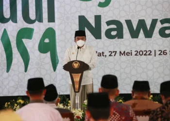 PJ Gubernur Banten Al Muktabar, hadiri acara Haul Syaikh Nawawi Al Bantani, Jumat (28/5/2022). (ISTIMEWA)