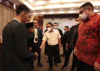 PJ Gubernur Banten, Al Muktabar, hadiri acara Diklatda BPD HIPMI Banten, Senin (25/7/2022). (ISTIMEWA)