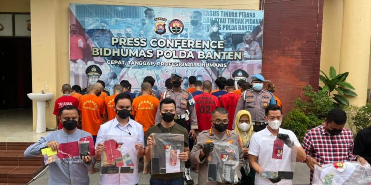 Polda Banten Tangkap 24 Tersangka Kasus Perjudian